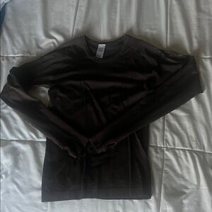 TKEQ KENNEDY seamless long sleeve, XS/S, espresso brown
